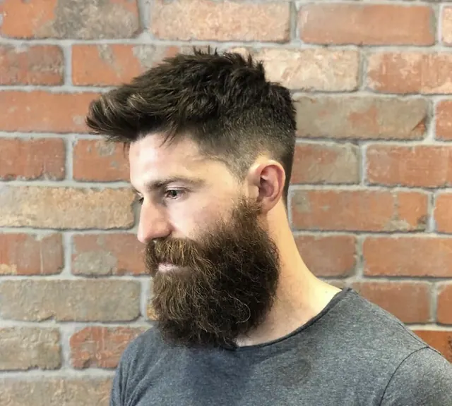 A full beard shaped at Hansons